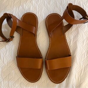 Madewell Boardwalk Brown Ankle Strap Sandals Size 9 1/2
